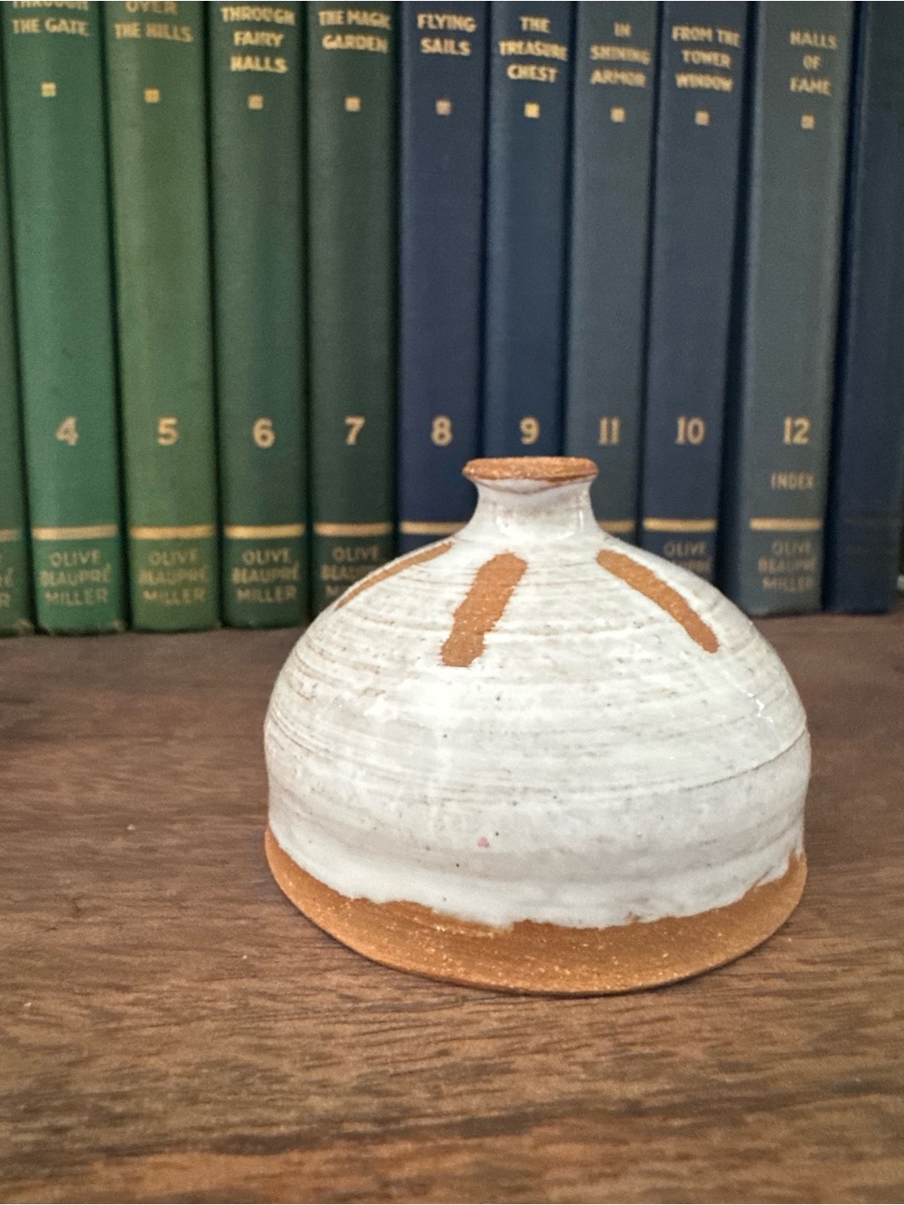 Studio Pottery Stoneware Bud Vase Wabi Sabi Organic Modern Boho Artist Signed